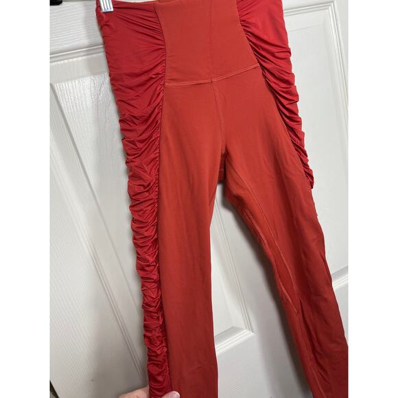 Lululemon Athletica Align High Rise Legging Pant Ruched Cayenne Burnt Orange Red - Picture 1 of 8